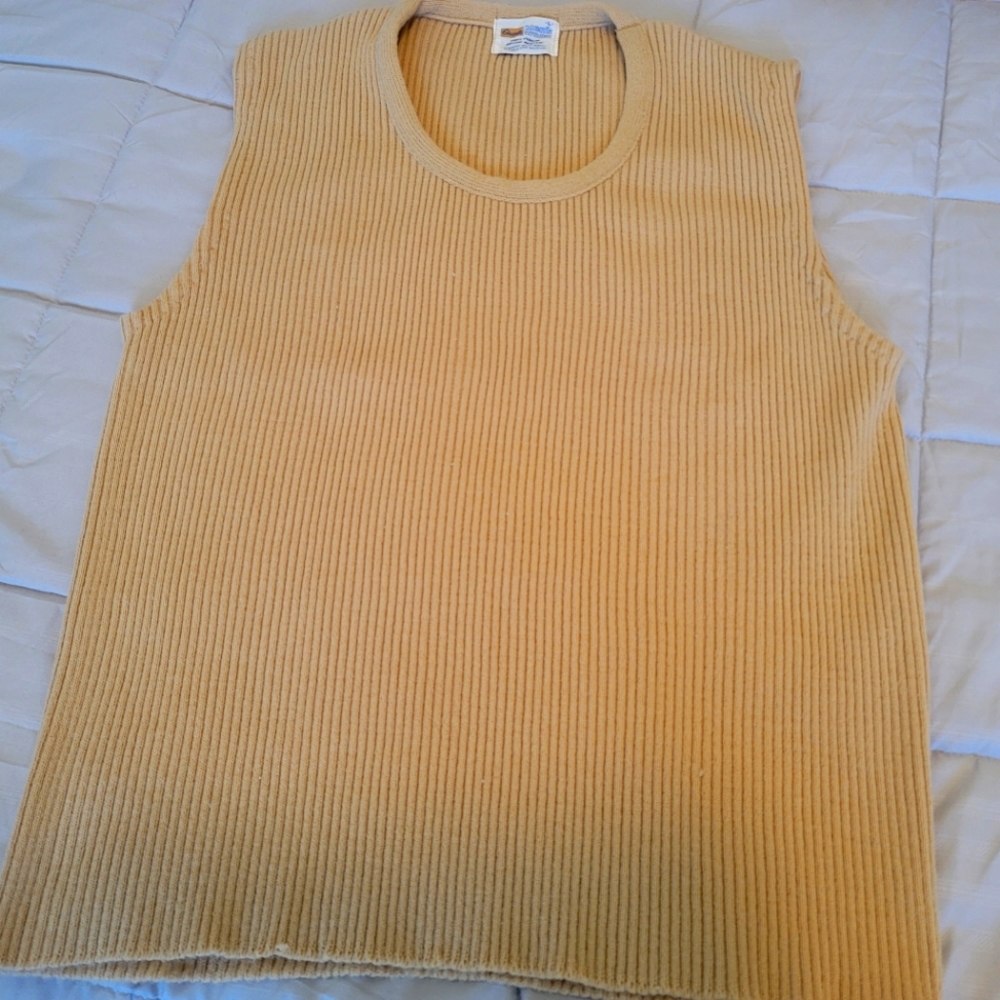 Vintage Grant's Menswear Crewneck Cream Sweater Vest